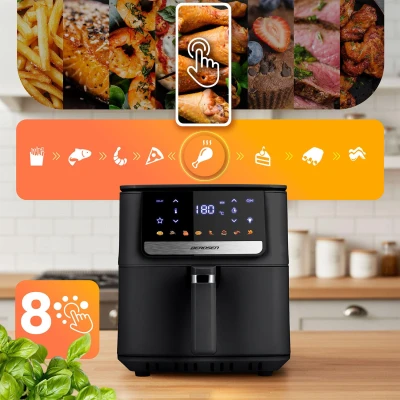Fritéza na horúci vzduch Berdsen BD-662 6,5 l, 1700 W, čierna