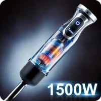 Berdsen BD-754 Ručný mixér s titánovými nožmi, 1500 W, 5 v 1, čierny