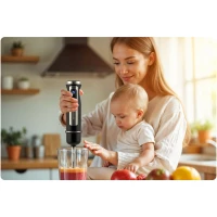 Berdsen BD-754 Ručný mixér s titánovými nožmi, 1500 W, 5 v 1, čierny
