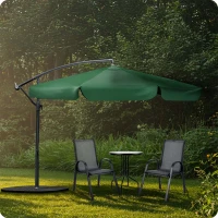 Plonos PL-881 Záhradný slnečník, skladací, 8-segmentový, 350 cm, s obalom, zelený
