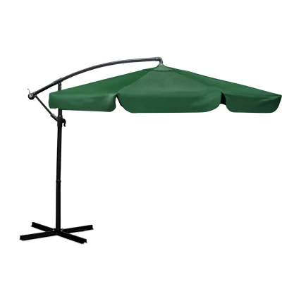 Plonos PL-881 Záhradný slnečník, skladací, 8-segmentový, 350 cm, s obalom, zelený
