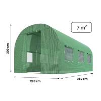 Plonos 4914-B Záhradný fóliovník 2 x 3,5 m, 140 g/m², zelený
