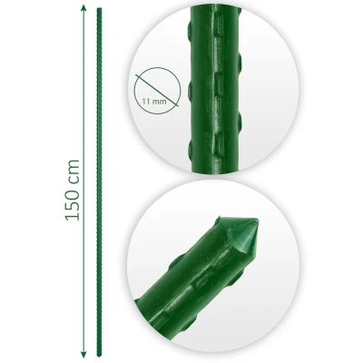 Plonos PL-940 Podporné tyče pre rastliny 150 cm, 10 ks, zelené