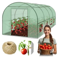 Plonos 4915-B Záhradný skleník 2 x 4,5 m, 140 g/m², zelený 