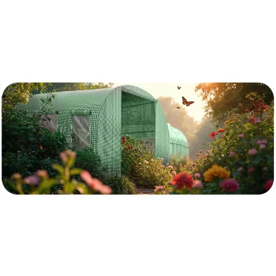 Plonos 4976-B Záhradný fóliový tunel 3 x 6 m, 140 g/m², zelený 