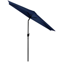 Plonos PL-884 Záhradný slnečník, skladací, 300 cm, 6 rebier, s obalom, modrý