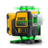 Humberg HM-171 Krížový laser v puzdre + statív, IPX54, čierny a žltý