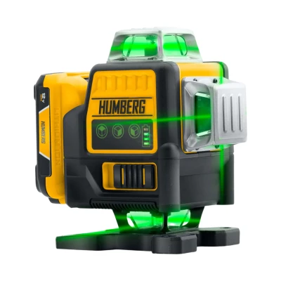 Humberg HM-171 Krížový laser v puzdre + statív, IPX54, čierny a žltý