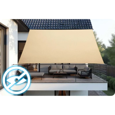 Plonos PL-885 Obdĺžniková tieniaca plachta 3 x 4 m, béžová