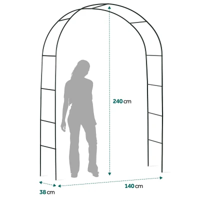 Plonos PL-990 Zahradní pergola oblouk 240 cm, černá