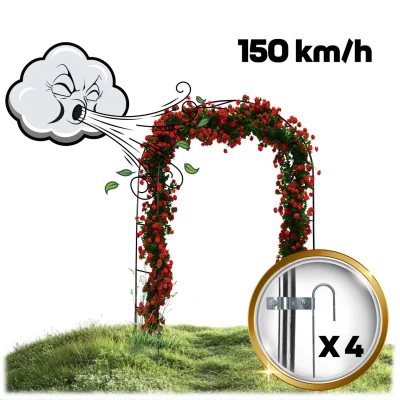 Plonos PL-990 Zahradní pergola oblouk 240 cm, černá