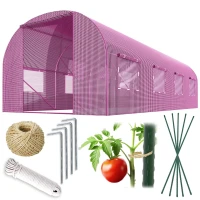 Plonos 4979-B Záhradný fóliový tunel 2,5 × 4 m, 140 g/m², ružový