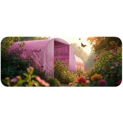 Plonos 4979-B Záhradný fóliový tunel 2,5 × 4 m, 140 g/m², ružový