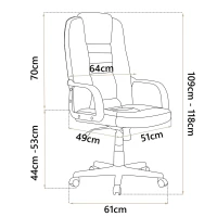 Sofotel 518B Kancelářské křeslo otočné, černo‑hnědé