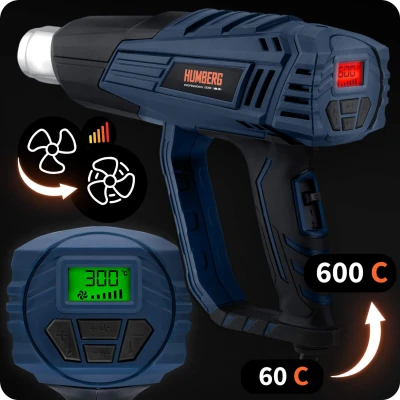 Humberg HM-291 Horkovzdušná pistole 2000 W, 230 V, LCD