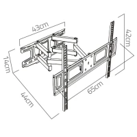 Humberg 588200 Držiak na televízor 32-80" otočný/naklápací, 70 kg