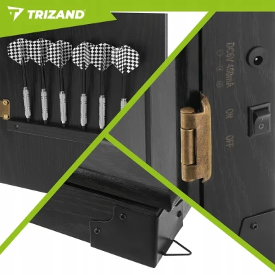 Trizand 27046 Elektronický terč na šipky s příslušenstvím 52,5 x 69 x 7 cm