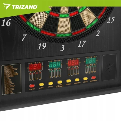 Trizand 27046 Elektronický terč na šipky s příslušenstvím 52,5 x 69 x 7 cm