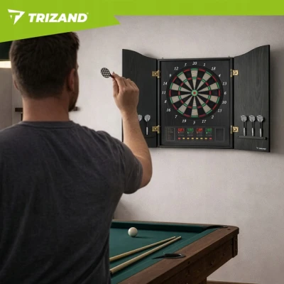 Trizand 27046 Elektronický terč na šipky s příslušenstvím 52,5 x 69 x 7 cm