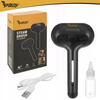 Purlov 26905 Parní kartáč pro domácí mazlíčky, černý
