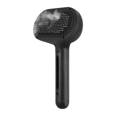 Purlov 26905 Parní kartáč pro domácí mazlíčky, černý
