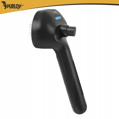 Purlov 26905 Parní kartáč pro domácí mazlíčky, černý