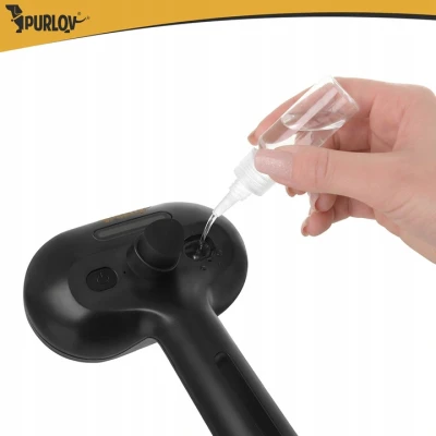 Purlov 26905 Parní kartáč pro domácí mazlíčky, černý