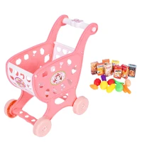 MultiStore 978-2 Dětský nákupní vozík s 18 doplňky, růžový