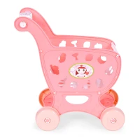 MultiStore 978-2 Dětský nákupní vozík s 18 doplňky, růžový