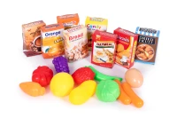 MultiStore 978-2 Dětský nákupní vozík s 18 doplňky, růžový