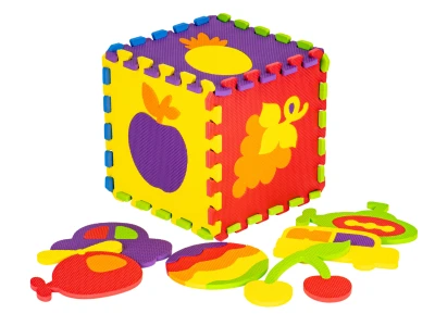 ECOTOYS ECOEVA003 Pěnová vzdělávací podložka, puzzle, 148×119 cm, 20 ks