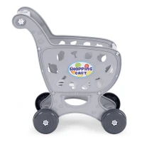 MultiStore 988-3 Detský nákupný vozík s 18 doplnkami, sivý 