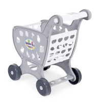 MultiStore 988-3 Detský nákupný vozík s 18 doplnkami, sivý 