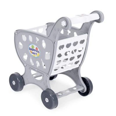 MultiStore 988-3 Detský nákupný vozík s 18 doplnkami, sivý 