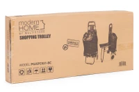 ModernHome PGJSFC021-BC Nákupní vozík se sedátkem 30 l , černá