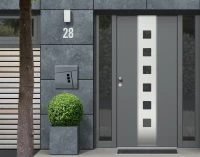 ModernHome HPB932-20-1 Poštová schránka s držiakom na noviny, pozinkovaná oceľ, antracitová farba