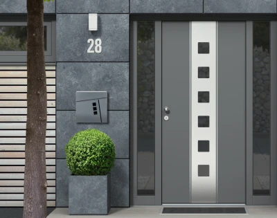 ModernHome HPB932-20-1 Poštová schránka s držiakom na noviny, pozinkovaná oceľ, antracitová farba