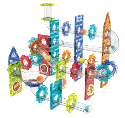 MULTISTORE HC726113 Magnetická 3D stavebnice, kuličková dráha, 113 dílů