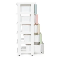 ModernHome PJJCBS0024-05C Úložný regál s 5 zásuvkami na kolečkách, 75 × 27 × 39 cm