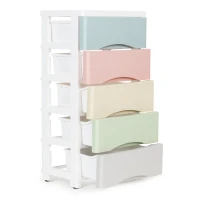 ModernHome PJJCBS0024-05C Úložný regál s 5 zásuvkami na kolečkách, 75 × 27 × 39 cm
