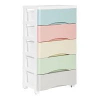 ModernHome PJJCBS0024-05C Úložný regál s 5 zásuvkami na kolečkách, 75 × 27 × 39 cm