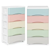 ModernHome PJJCBS0024-05C Úložný regál s 5 zásuvkami na kolečkách, 75 × 27 × 39 cm
