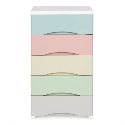 ModernHome PJJCBS0024-05C Úložný regál s 5 zásuvkami na kolečkách, 75 × 27 × 39 cm