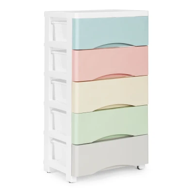 ModernHome PJJCBS0024-05C Úložný regál s 5 zásuvkami na kolečkách, 75 × 27 × 39 cm
