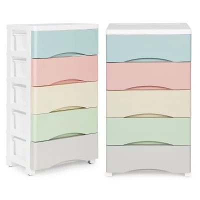 ModernHome PJJCBS0024-05C Úložný regál s 5 zásuvkami na kolečkách, 75 × 27 × 39 cm