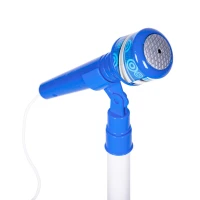 MULTISTORE HC342076 Elektrická kytara s mikrofonem a stojanem pro děti, kompatibilní s MP3, modrá