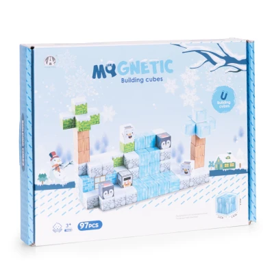 MULTISTORE HC713659 Magnetická stavebnice zima, 97 ks