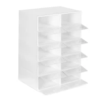 ModernHome PJJSB0002 Modulárna botník, 10 modulov, 42,5 × 30,5 × 61,5 cm, biela