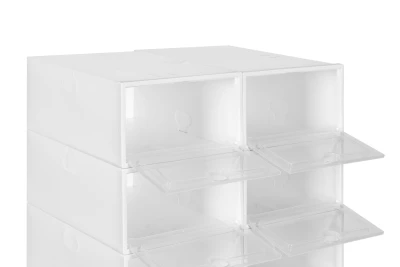 ModernHome PJJSB0002 Modulárna botník, 10 modulov, 42,5 × 30,5 × 61,5 cm, biela