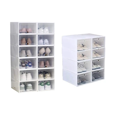 ModernHome PJJSB0002 Modulárna botník, 10 modulov, 42,5 × 30,5 × 61,5 cm, biela